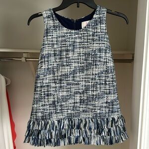 Julie Brown Blue Tweed Top